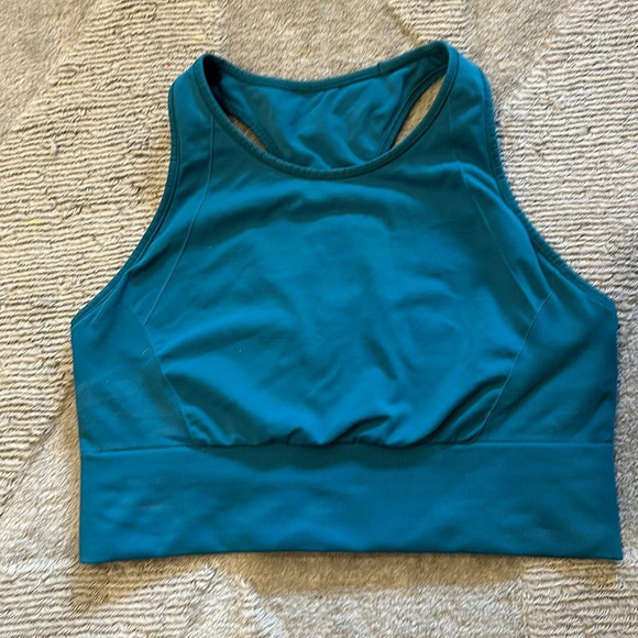 Lululemon sz 10  Ebb to Train Bra Laguna great pre owned condition - Picture 10 of 13